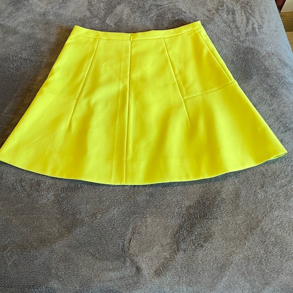 J. Crew Neon Yellow Miniskirt, Size: 6 - Picture 3 of 5